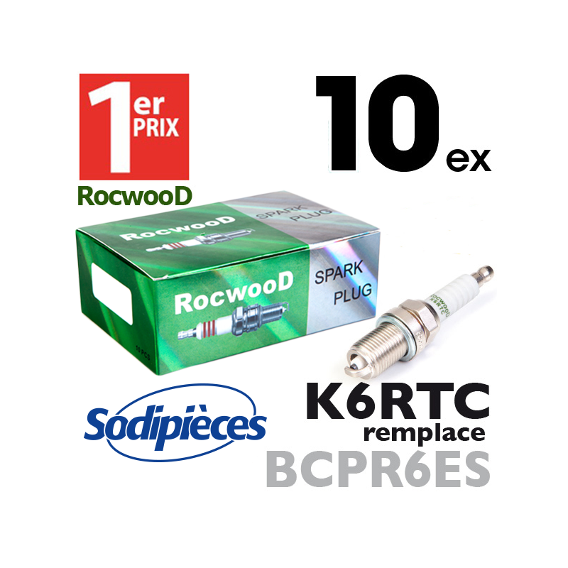Bougie type BCPR6ES.  1er Prix Rocwood. K6RTC x10