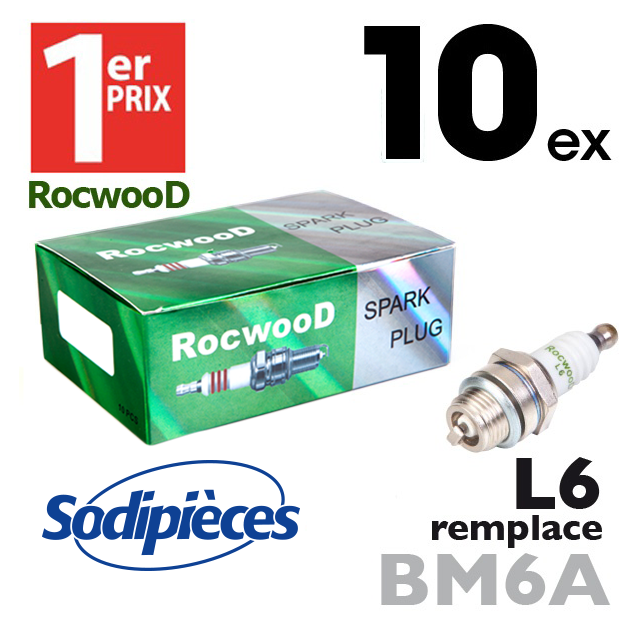 Bougie type BM6A. 1er Prix Rocwood. L6 X 10