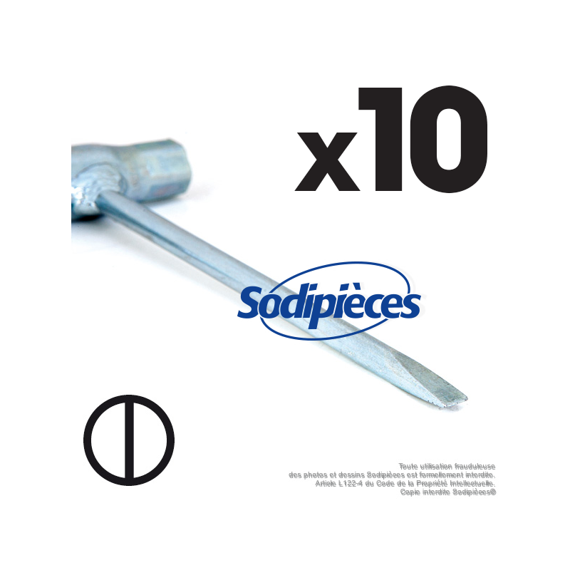 Clé à bougie 10 et 19  avec manche tournevis x10