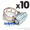 10 Colliers Serflex BP. Larg 5 mm, Ø sérrage 7 à 11 mm