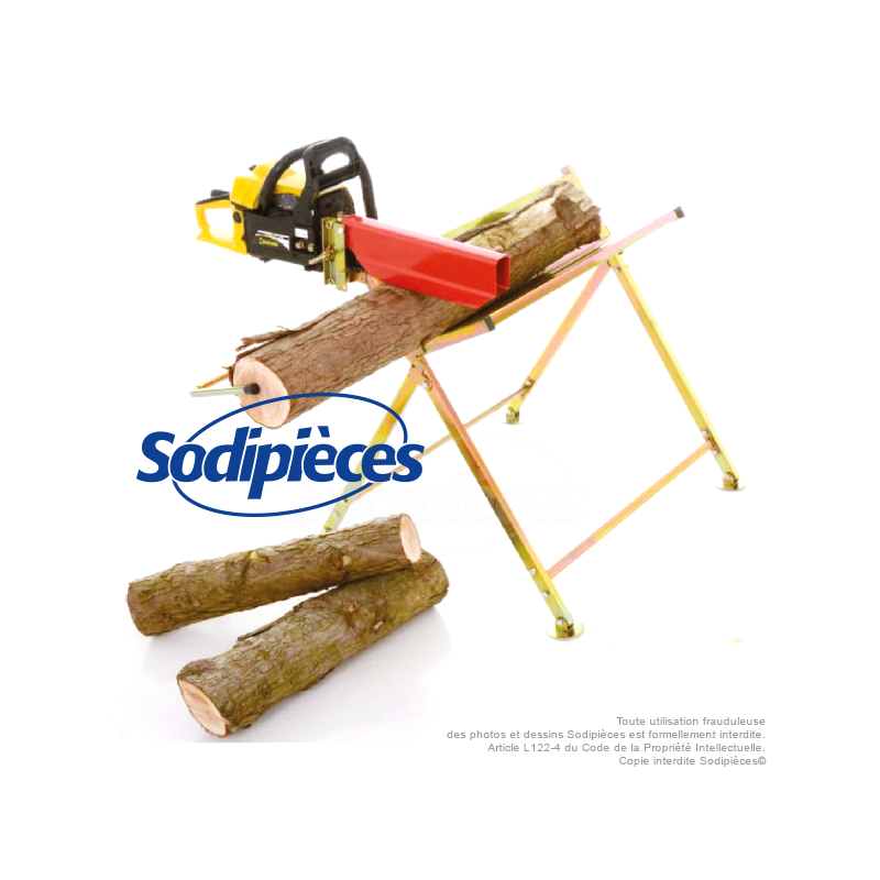 Chevalet à bûches pour tronçonneuse