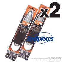 Guide+chaine tronçonneuse Kerwood. 30cm, 3/8"LP 1,3 mm. Par 2 