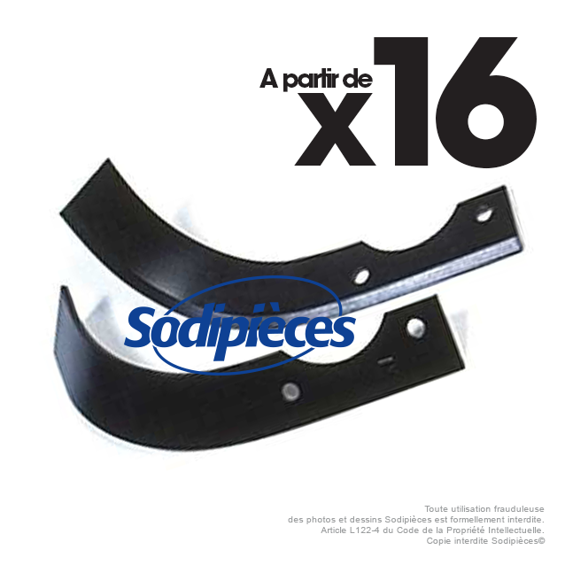  Outils de fraises type labour Ø 320 mm. L 220 mm. A partir de 16ex