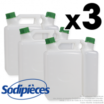  Bidons double contenance X 3. 1,5 + 3,8 L . -35% de remise !