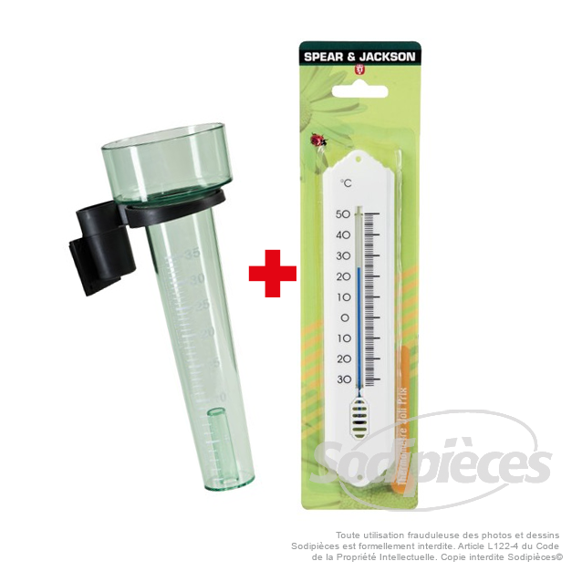 Thermomètre + pluviomètre