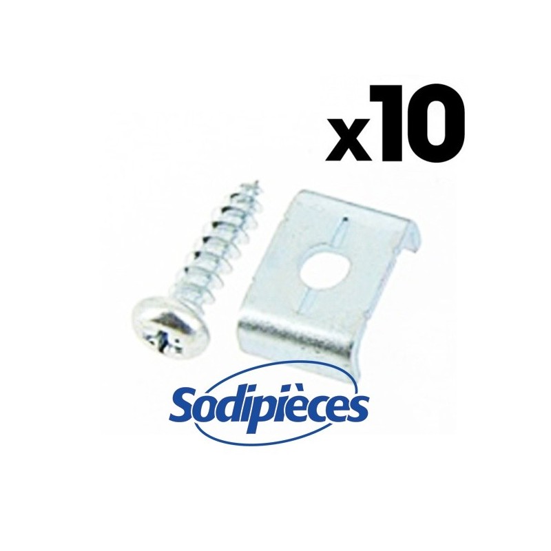 Vis et plaquette de fixation pour gaine (vendu par 10)