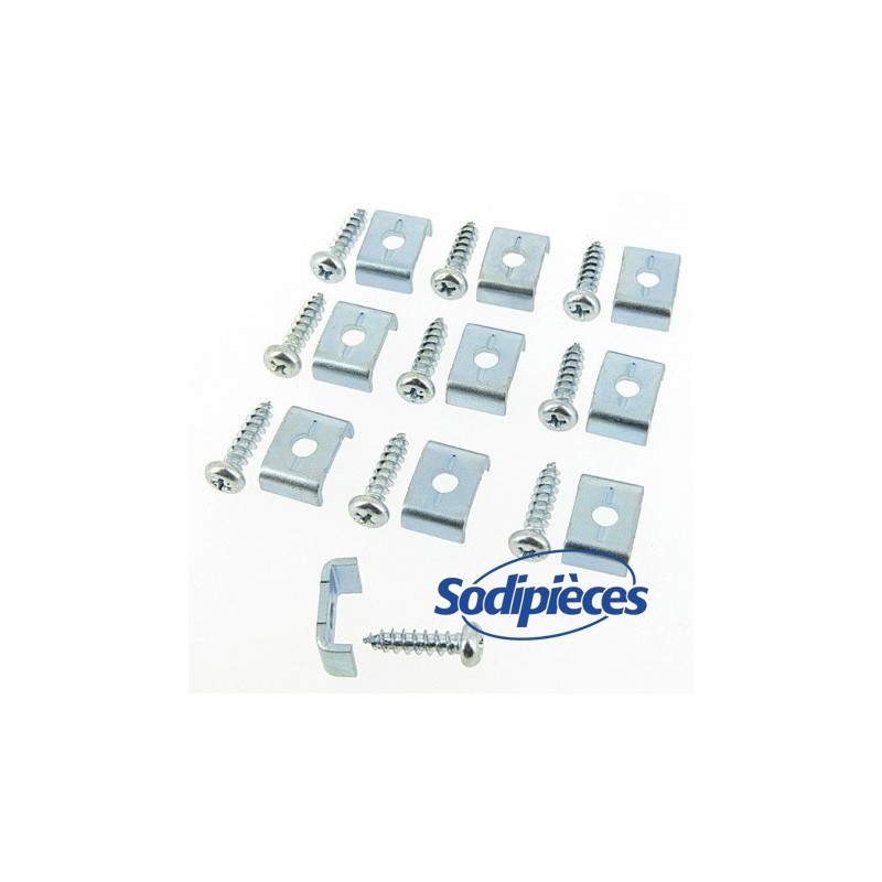 Vis et plaquette de fixation pour gaine (vendu par 10)