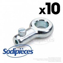 Embout de cable avec oeillet diametre 8 mm. Par 10