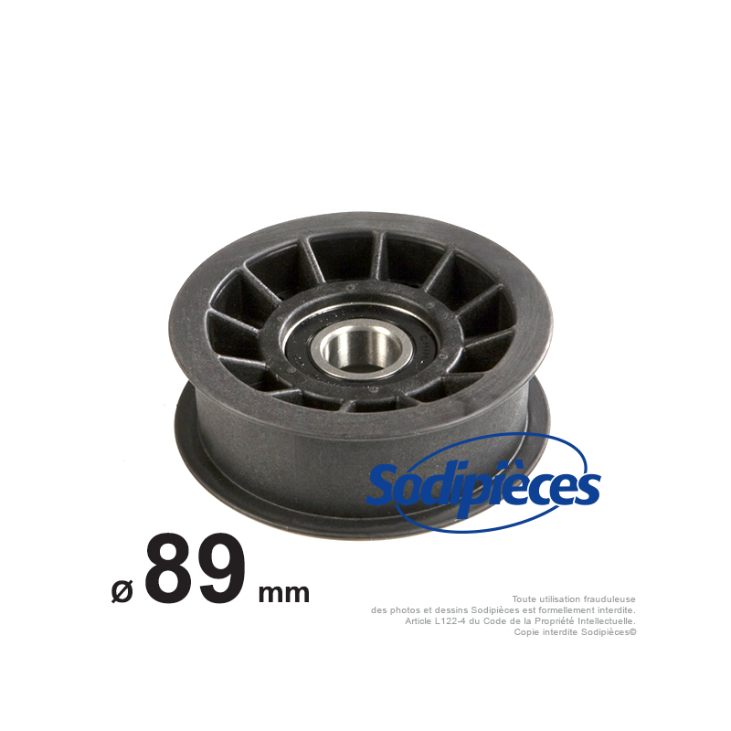 Poulie composite gorge plate Ø 89. Al 17,5.