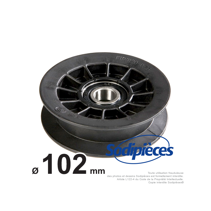 Poulie composite gorge plate Ø102