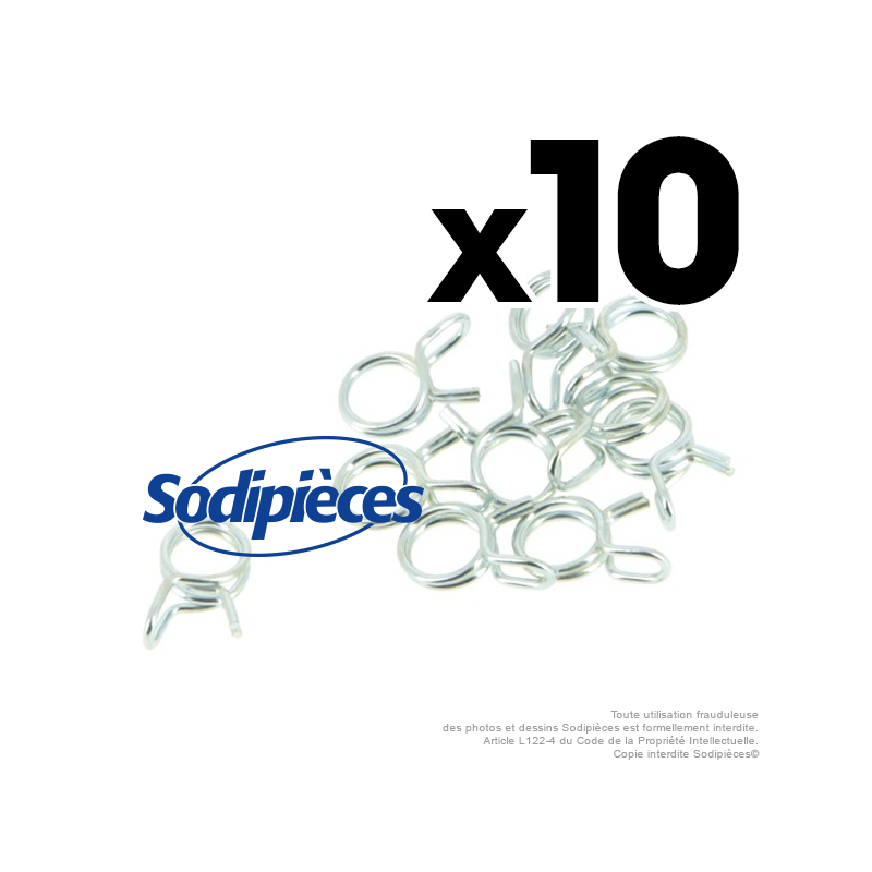 Colliers de serrage pour durite Ø 3 mm x 5,5 mm (10 ex)