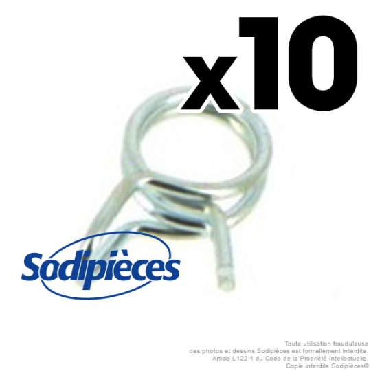 Colliers de serrage pour durite Ø 3 mm x 5,5 mm (10 ex)