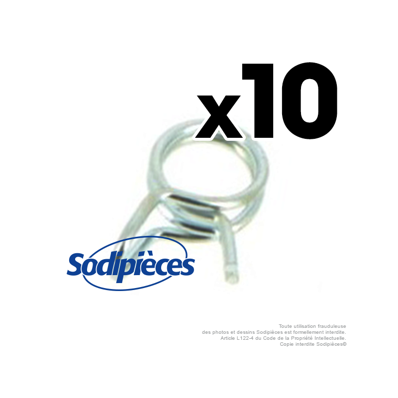 Colliers de serrage pour durite Ø 3 mm x 5,5 mm (10 ex)