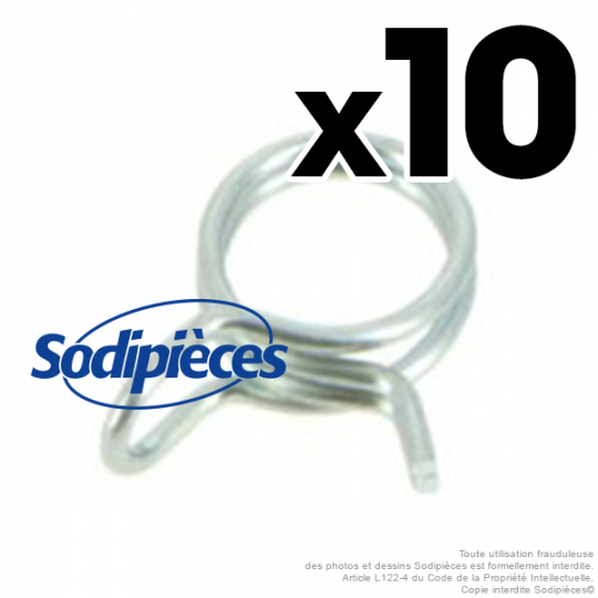 Colliers de serrage pour durite Ø 5 mm x 8 mm (10 ex)