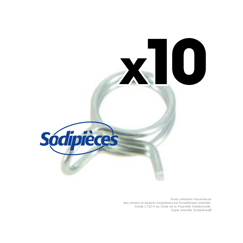 Colliers de serrage pour durite Ø 5 mm x 8 mm (10 ex)