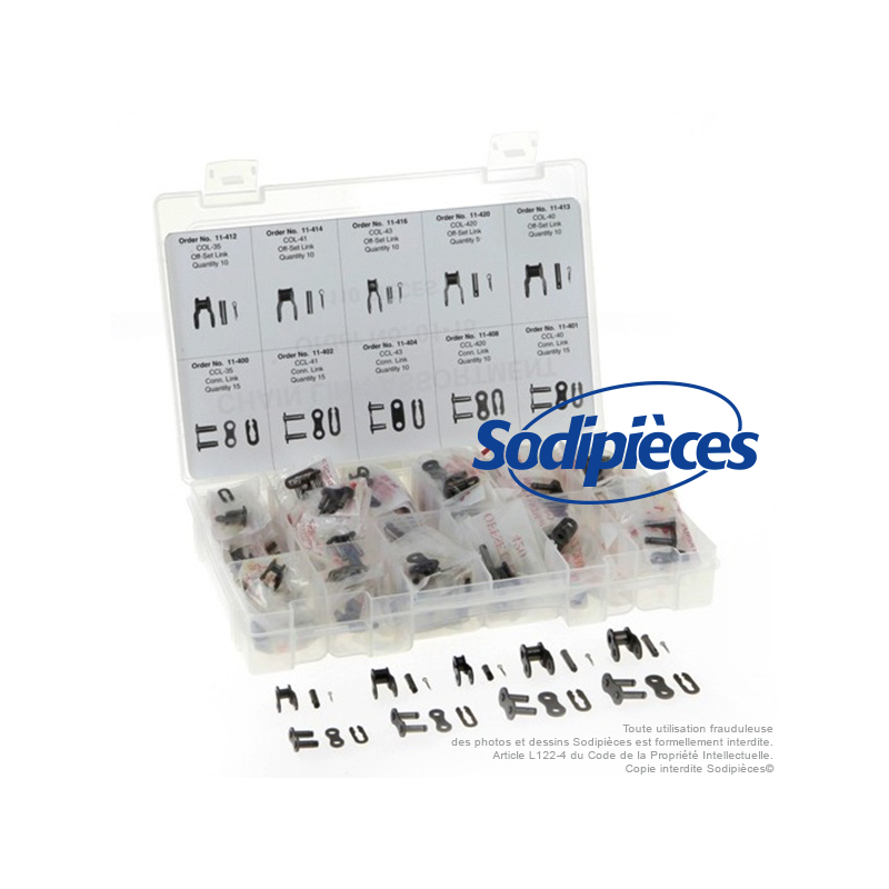 110 attaches rapides de chaîne de transmission (10 modèles) 