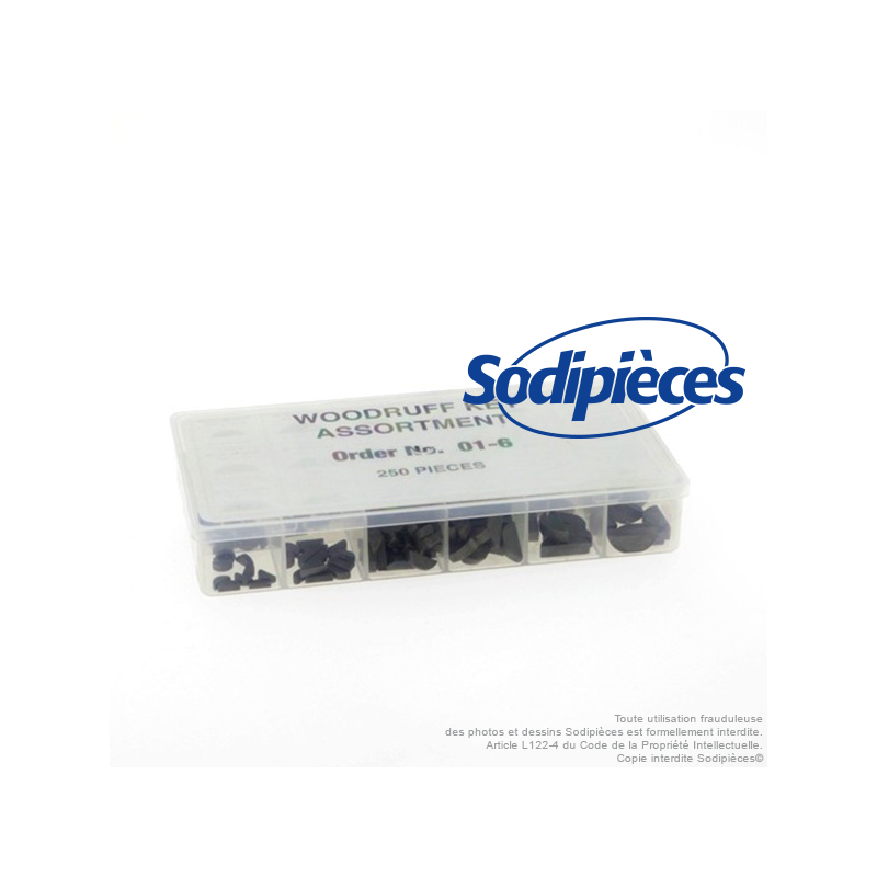 200 clavettes demi-lune de 18 tailles différentes 