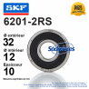 Roulement à billes 6201-2RS SKF. Double étanchéité