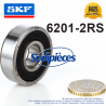 Roulement à billes 6201-2RS SKF. Double étanchéité