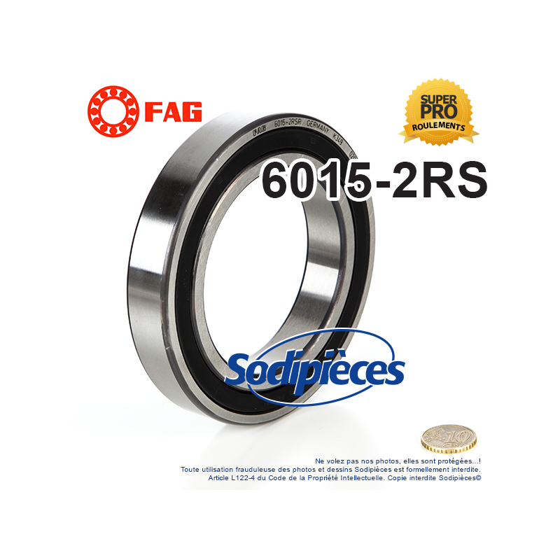Roulement à billes 6015-2RS FAG. Double étanchéité