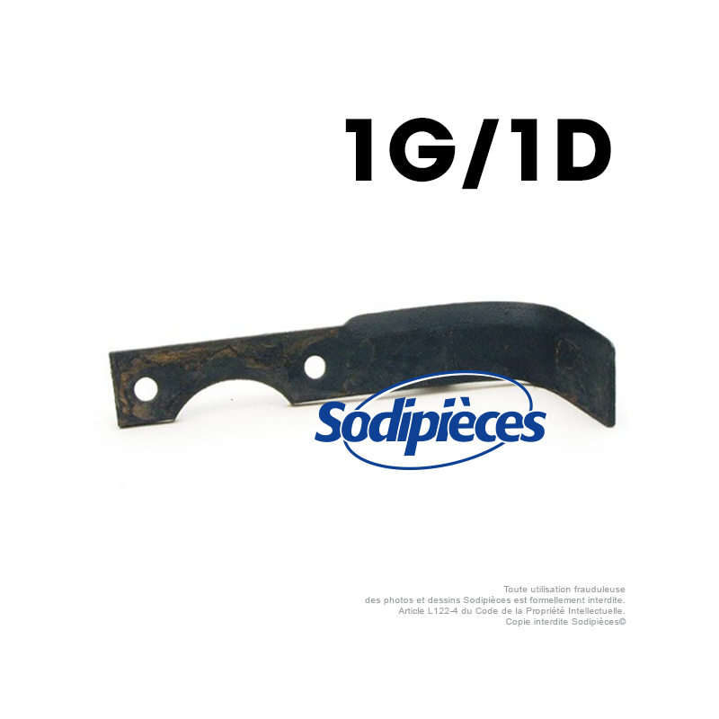 Couteaux pour Agria. 1 gauche, 1 droite. N°1250-210 99, NH19548, 1250-210 98, NH19549