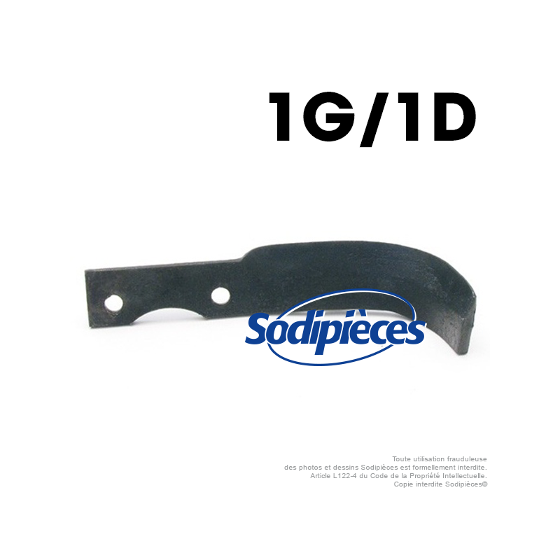 Couteaux pour BCS. 1 gauche, 1 droite.