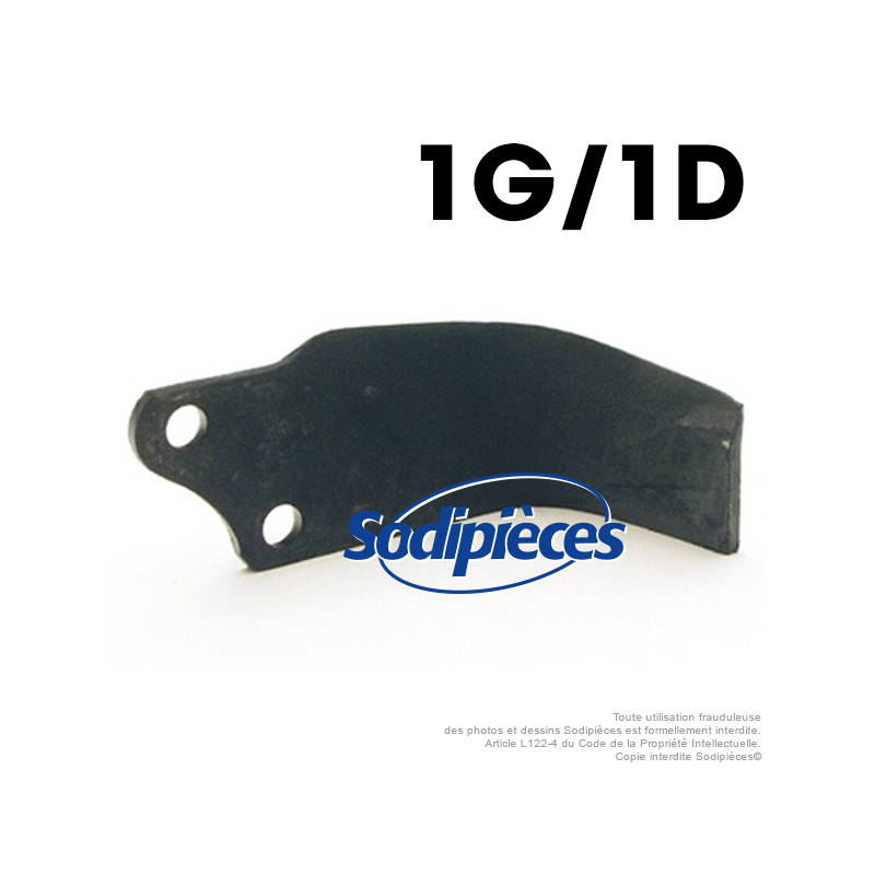 Couteaux pour Agria. 1 gauche, 1 droite. N° 1667-066-24, 1667-066-23