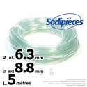 Durite essence nylon Ø int. 6,3 mm, Ø ext  8,8 mm. 5 mètres