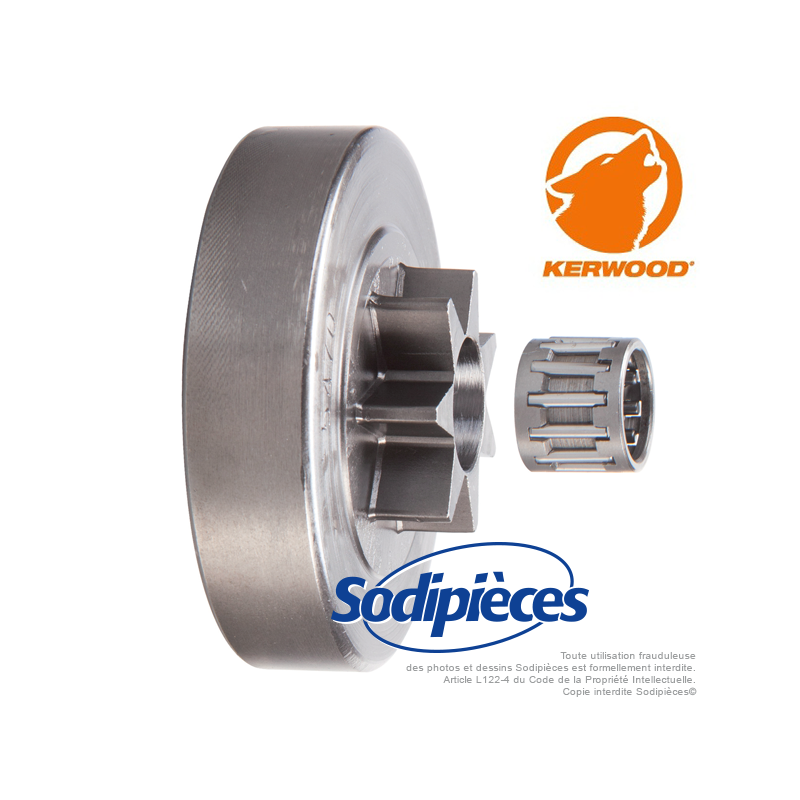 Pignon tronçonneuse étoile 3/8". 7 dents. SOLO