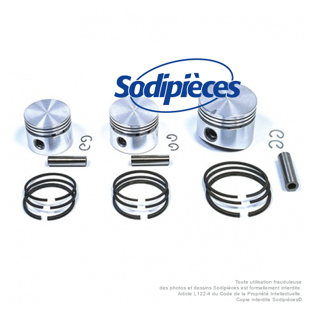 Jeu de segments N° 391 654, piston pour Briggs & Stratton N°  391 650