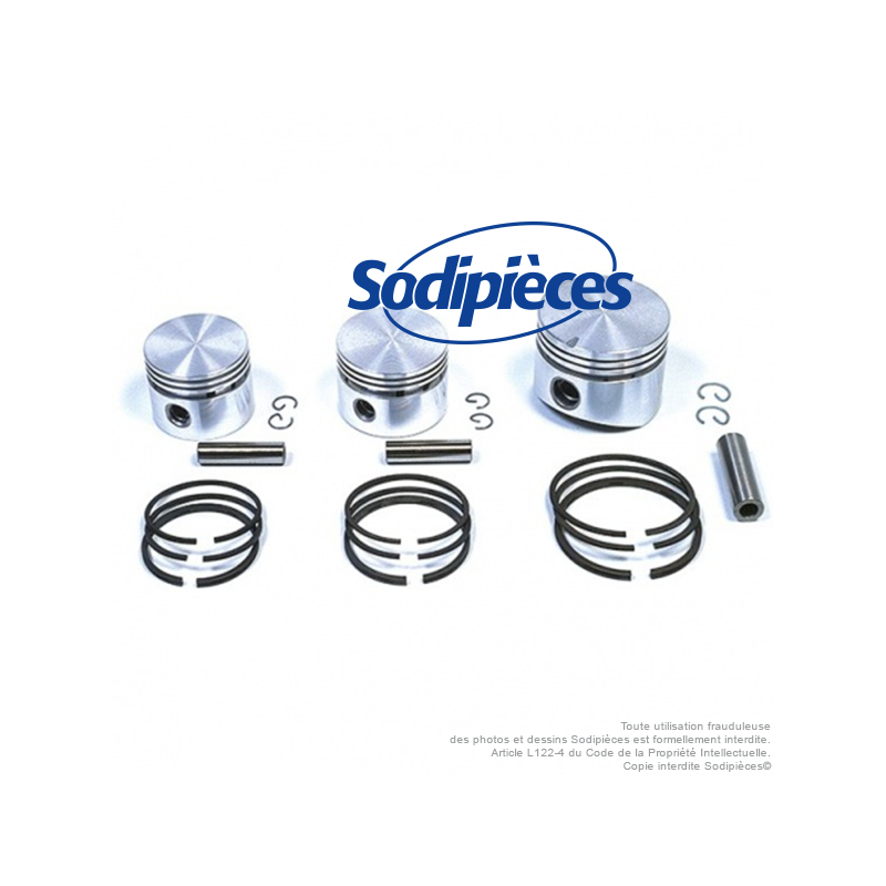 Jeu de segments N° 391 658, piston pour Briggs & Stratton N° 391 652