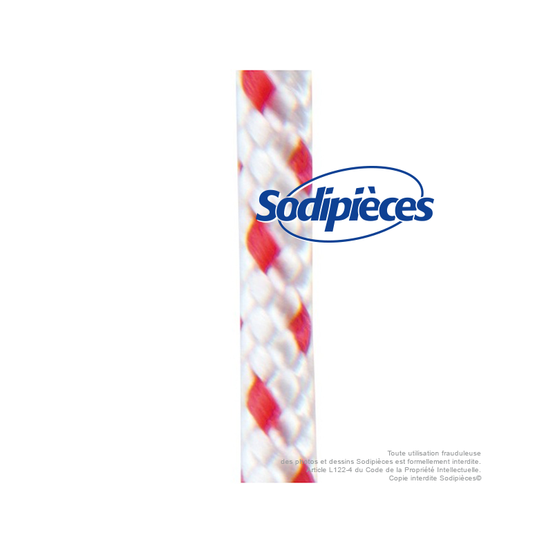 Corde de lanceur Ø 2,5 mm x 100 m. Cordon 16 fuseaux nylon.