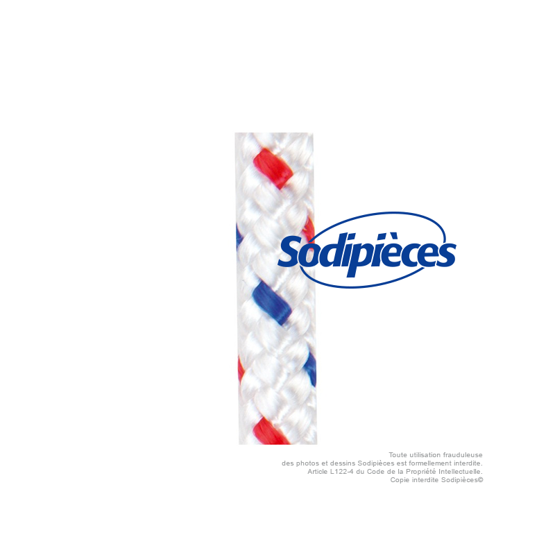 Corde de lanceur Ø 4,5 mm x 100 m. Cordon 16 fuseaux nylon.