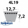Courroie 4L19 Kevlar Trapézoïdale. 12,7 mm x 483 mm.