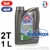 Huile moteur 2 temps Uni Opal pour tronçonneuse, débroussailleuse, tondeuse. 1 litre