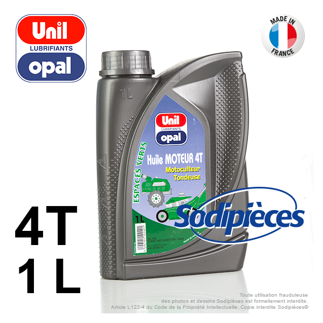 Huile moteur 4 temps Uni Opal pour motoculture. 1 litre