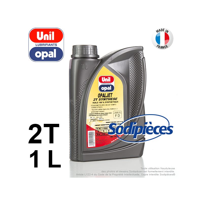 Huile moteur 2 temps Uni Opal OPALJET pour tronçonneuse. 1 litre