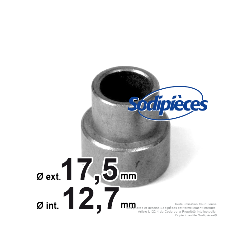 Bague d'adaptation pour poulies Ø int 12,7. Ø 17,5