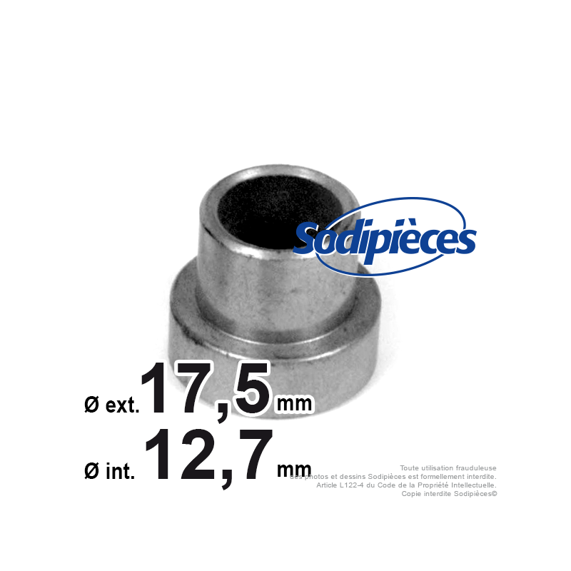 Bague d'adaptation pour poulies Ø int 12,7. Ø 17,5