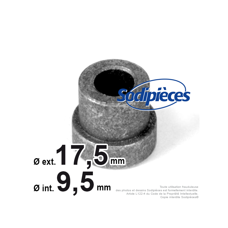 Bague d'adaptation pour poulies Ø int 9,5. Ø 17,5