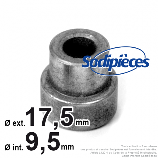 Bague d'adaptation pour poulies Ø int 9,5. Ø 17,5