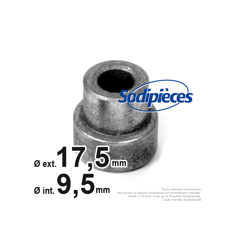 Bague d'adaptation pour poulies Ø int 9,5. Ø 17,5