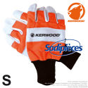 Gants forestier Kerwood Blanc. Protection main gauche taille S / 8