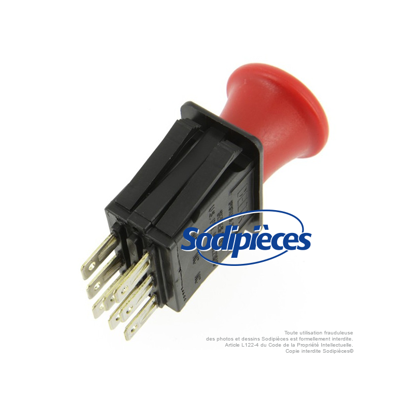 Interrupteur à poussoir pour John Deere, Kubota, MTD