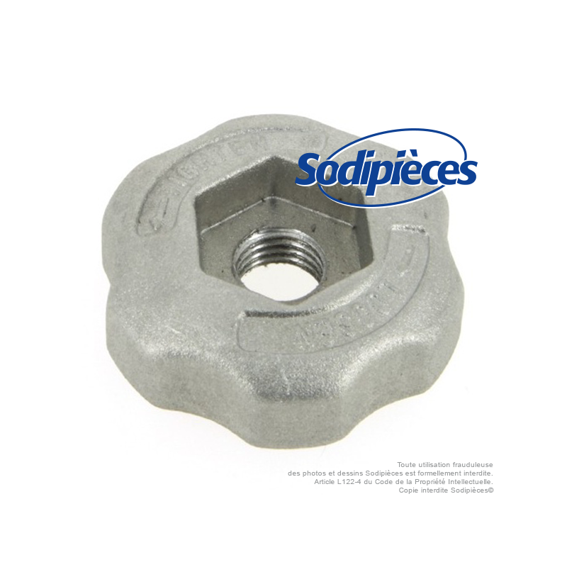 Ecrou de serrage aluminium pour tête à 2 & 3 fils nylon