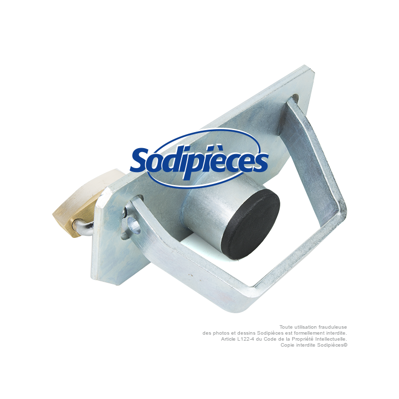 Antivol de remorque métal. Cadenas et clés