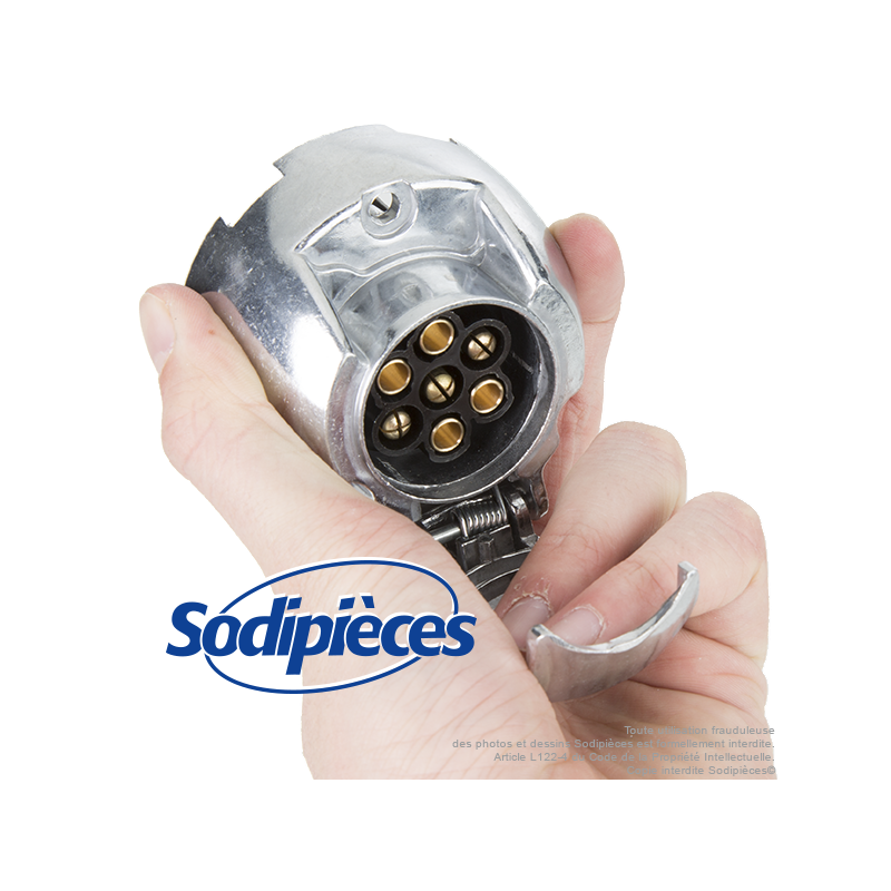 Socle métal femelle 7 broches