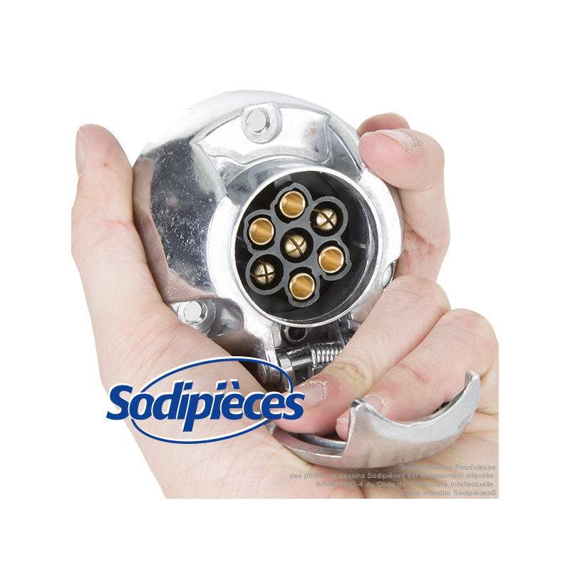 Socle métal femelle 7 broches