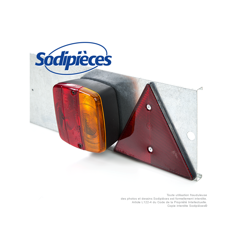 Rampe de signalisation arrière métal. Câble de 5 mètres