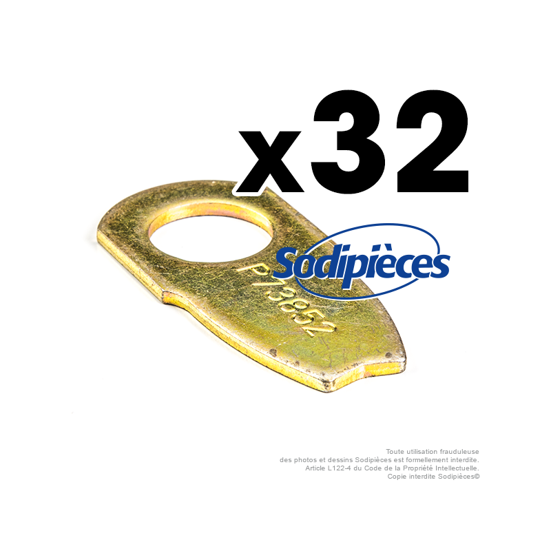 Couteaux scarificateurs pour Pilote n° origine 73852. Jeu de 32